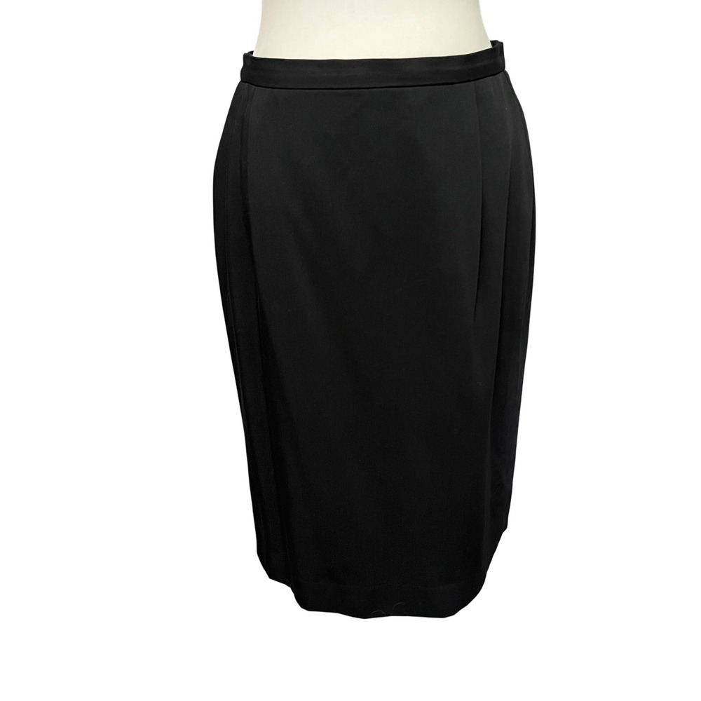 Vintage Pendleton Petite Black Pencil Skirt Womens Size 10 Academia High Waist